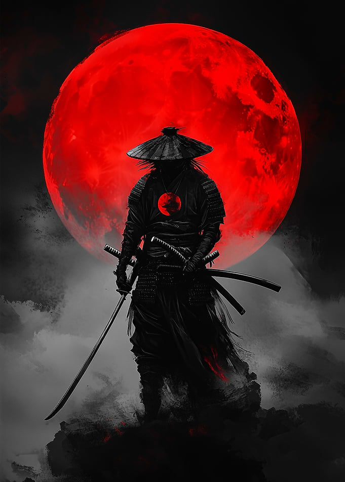 Samurai Under a Blood Moon