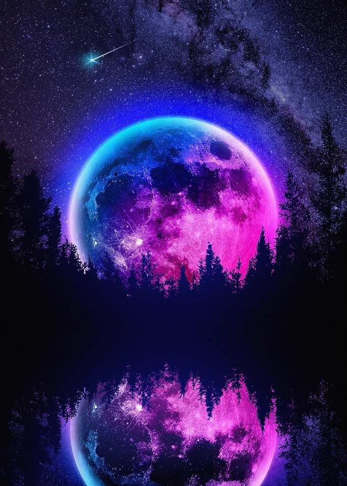 Cosmic Moon Reflection