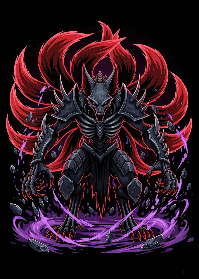 Nine-Tailed Fox Demon Warrior