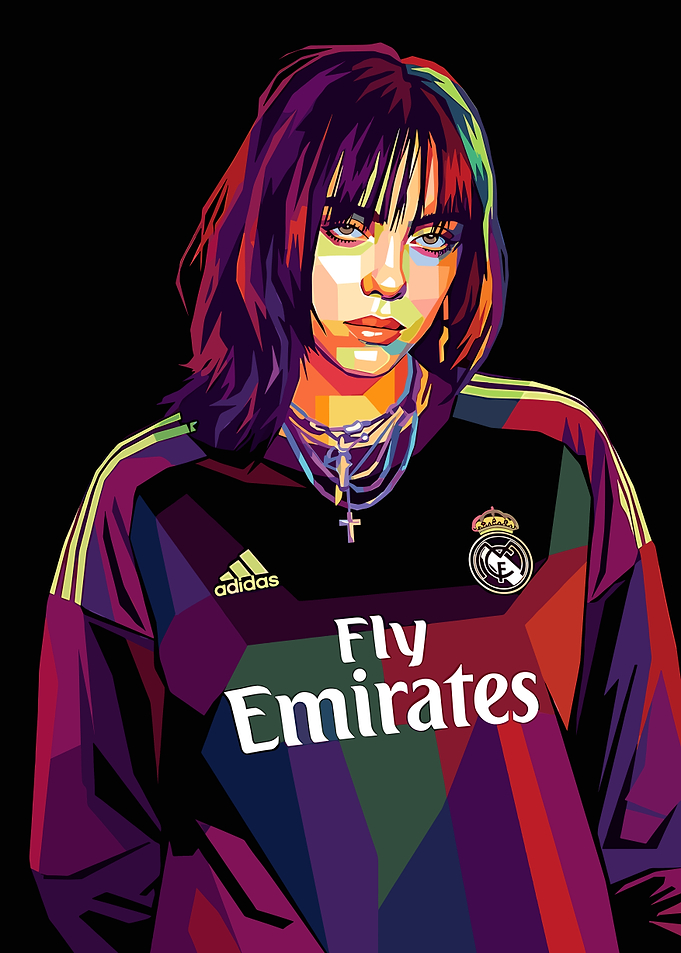 Billie Eilish in Real Madrid Jersey