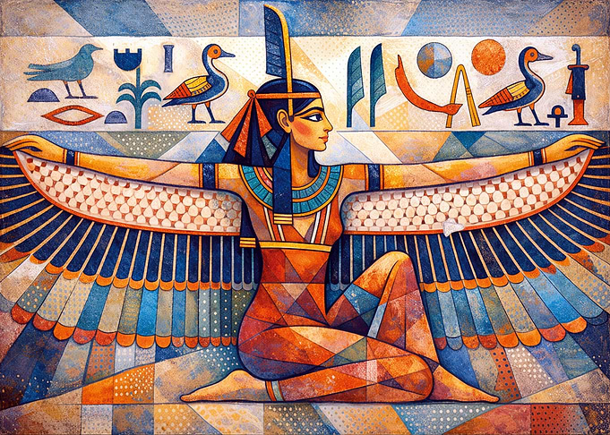 Egyptian Goddess Isis with Wings