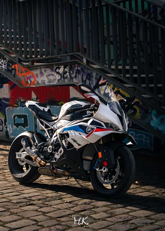 BMW S1000RR Motorcycle with Graffiti Background