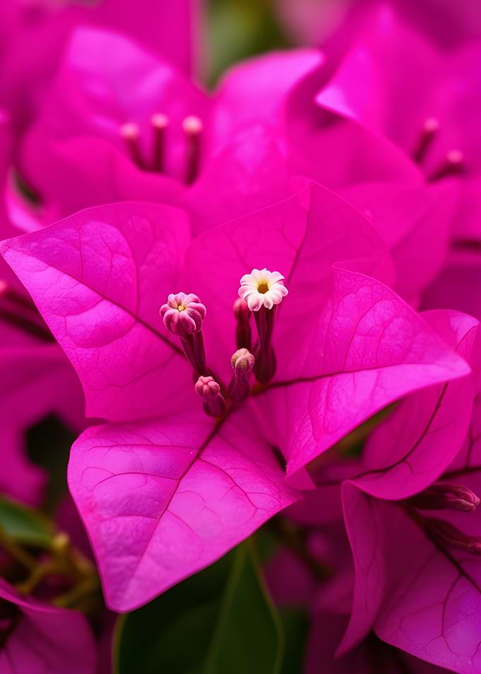 Vibrant Pink Bougainvillea Flowers