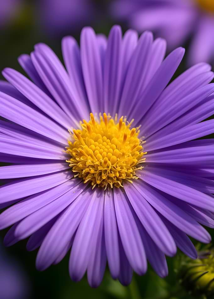 Close-up of a purple aster flower
