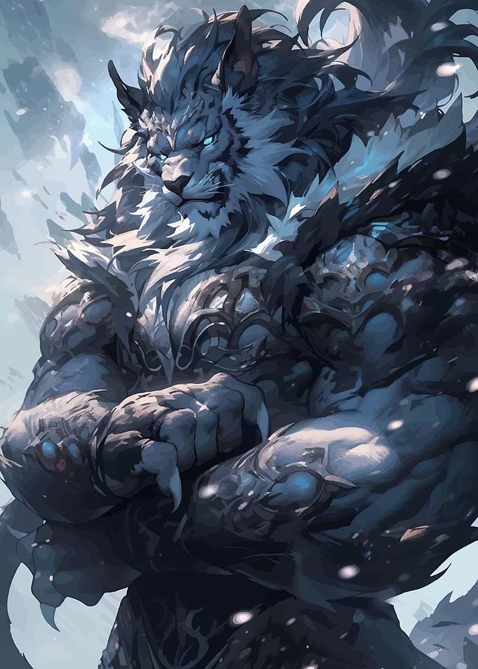 Majestic Snow Tiger Warrior