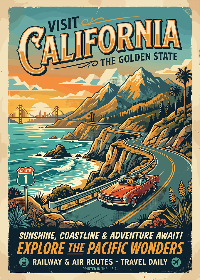Visit California Vintage Travel