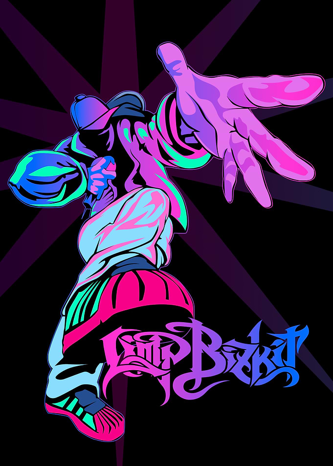 Graffiti Style LIMP BIZKIT Neon Colors