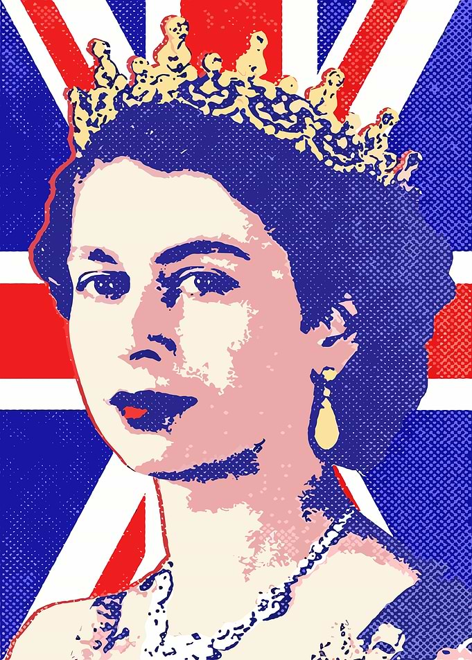 Queen Elizabeth II Pop Art Portrait