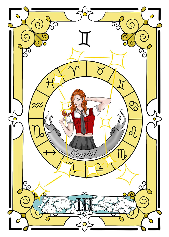 Zodiac Gemini Card