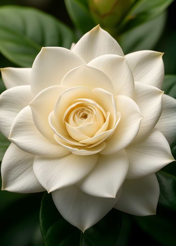 Close-up of a white gardenia flower