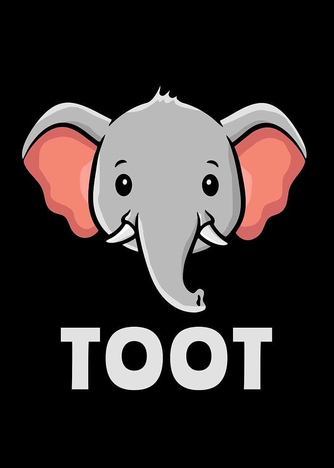 Cute Baby Elephan Face TOOT Kids Kawaii Elephant