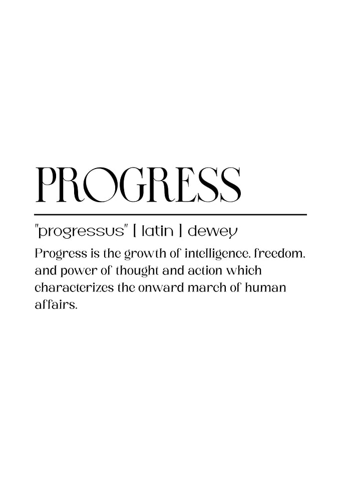 Progress Definition white background