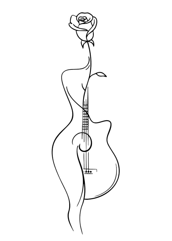 Rose and Guitar Fusion