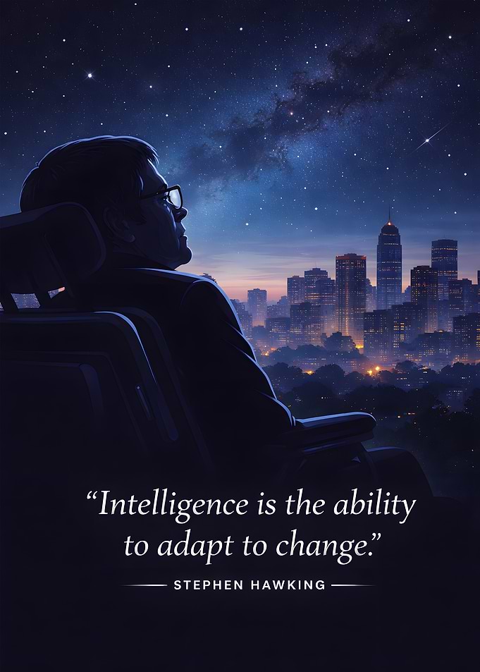 Stephen Hawking quote about intelligence