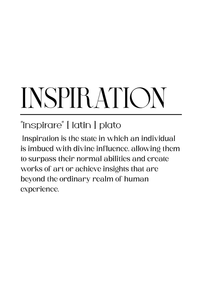 Inspiration Definition white background