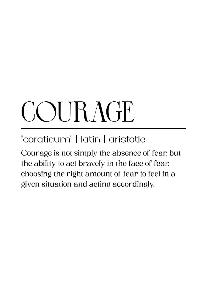 Courage Definition white background