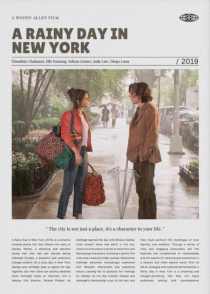 A Rainy Day in New York Movie Poster