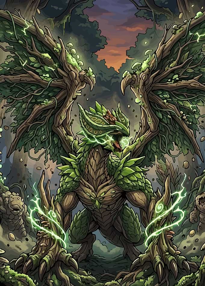 Nature Dragon in Forest