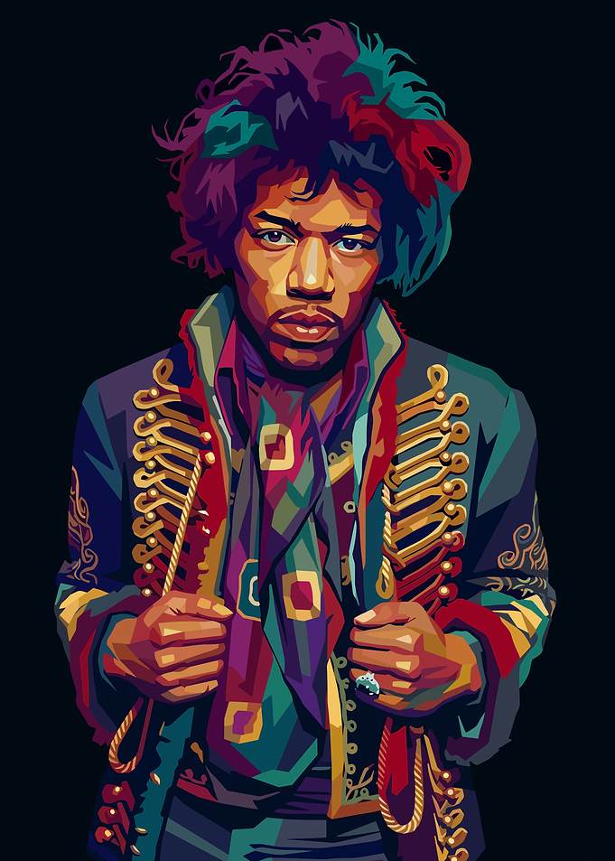 Jimi Hendrix Pop Art Portrait