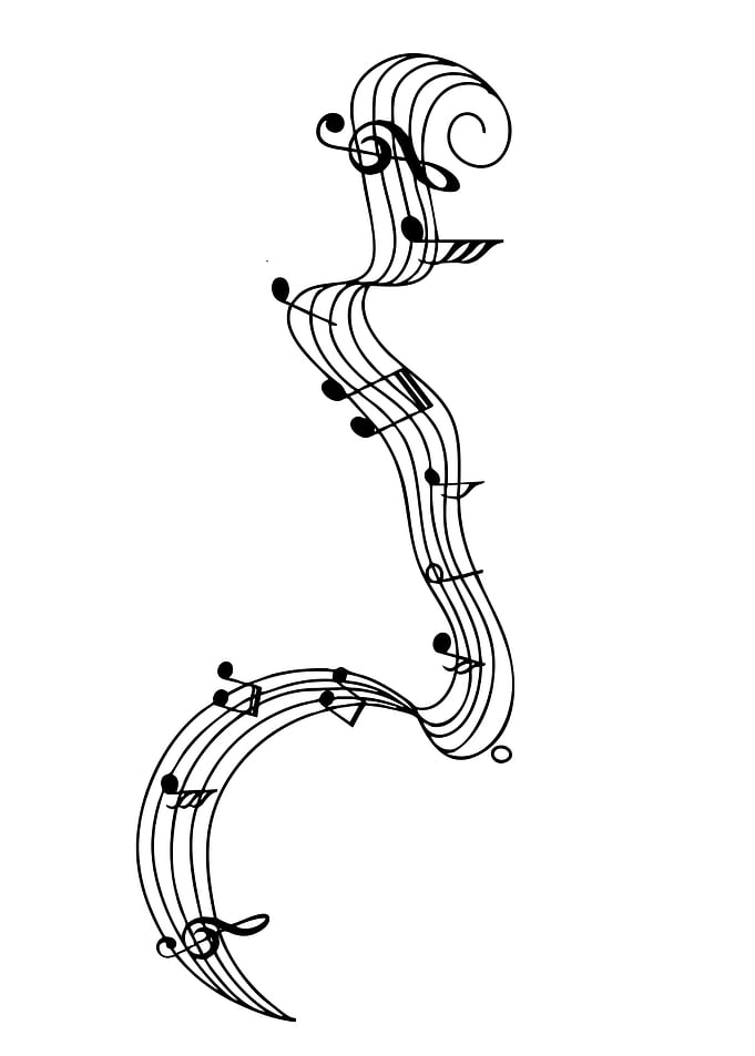 Musical Notes Flowing