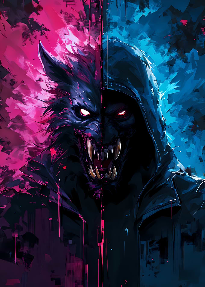 Werewolf in Neon Light