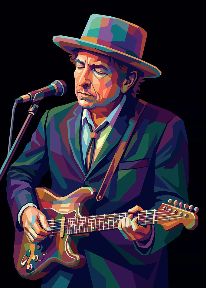 Bob Dylan Playing Guitar