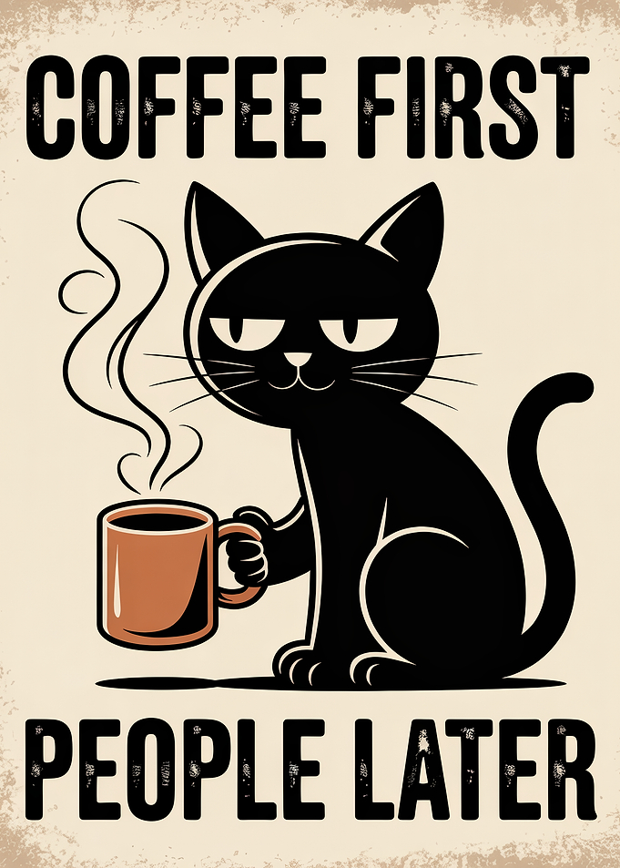 Black Cat Coffee First People Later