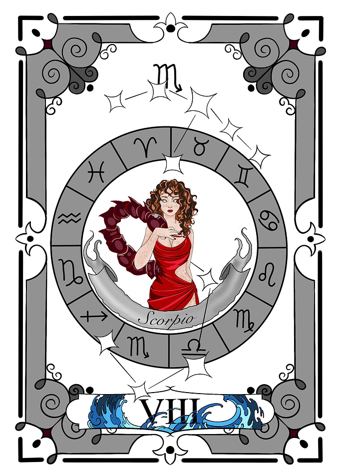 Scorpio Zodiac Card