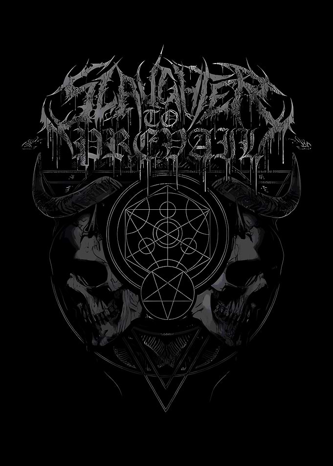 Demonic Skull and Occult Symbol