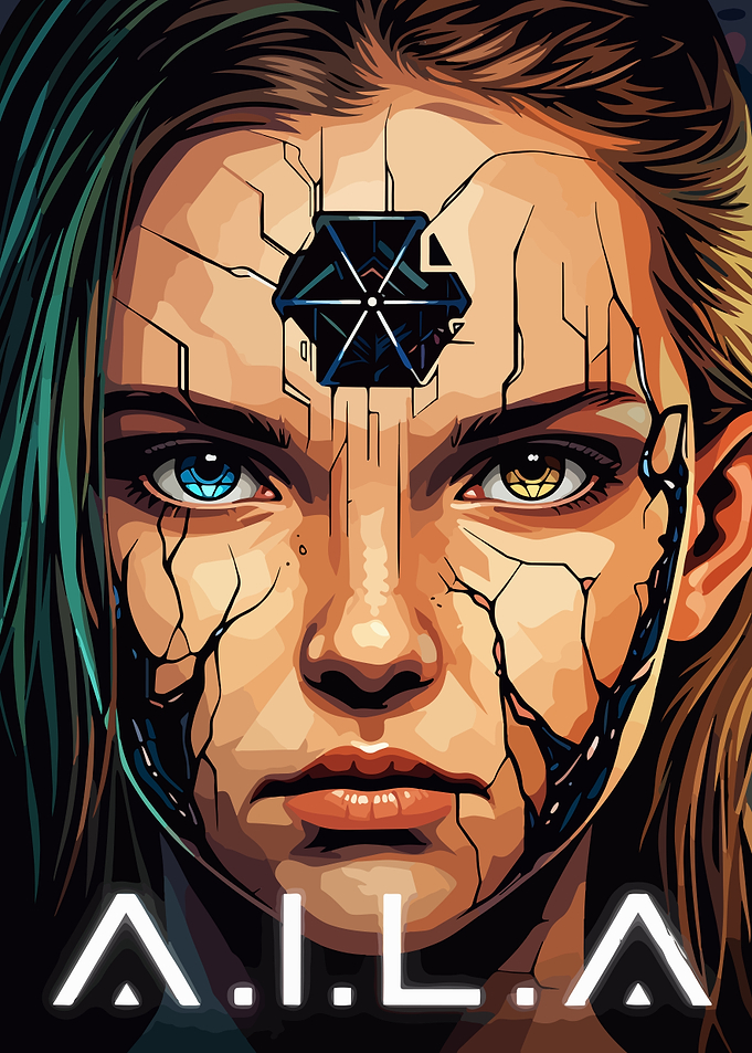 Cyberpunk AI Girl Portrait