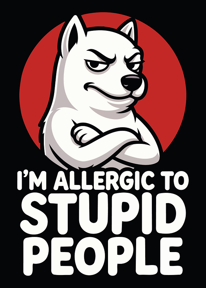 Allergic to Stupid People Dog