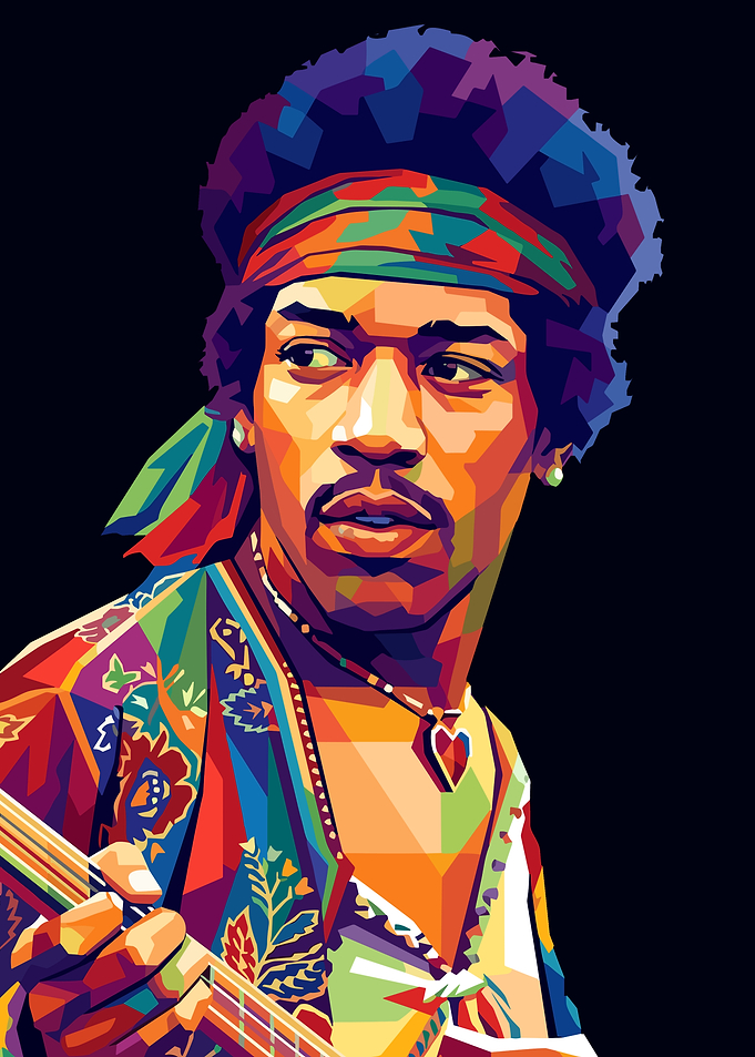 Jimi Hendrix Pop Art Portrait