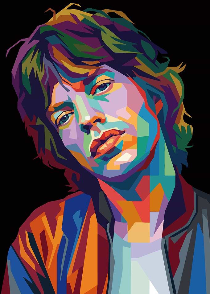 Mick Jagger Pop Art Portrait