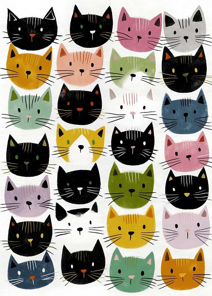Collection of Cute Cat Faces