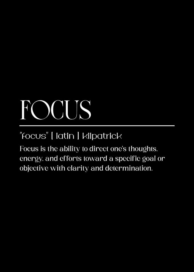 Focus Definition black background