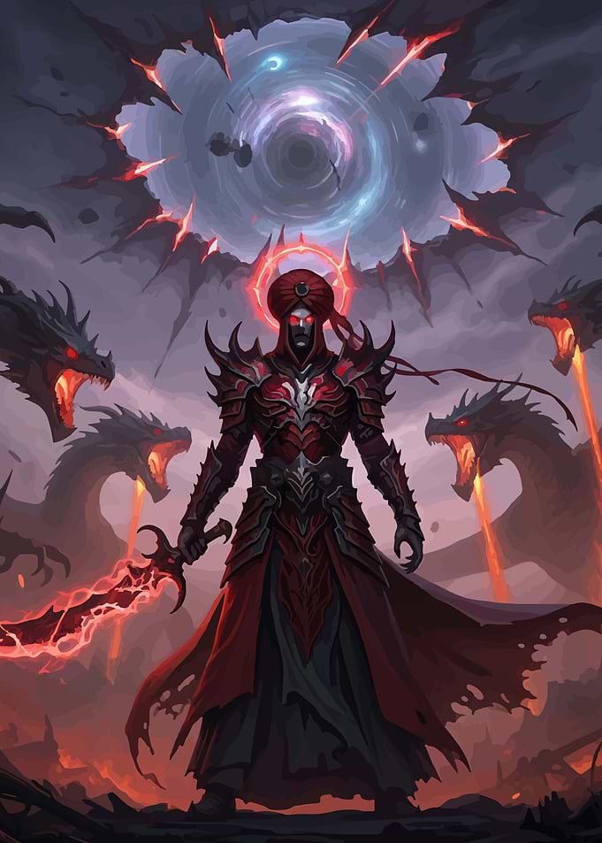 Dark Sorcerer and Dragons
