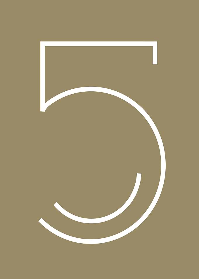 Minimalist Number 5