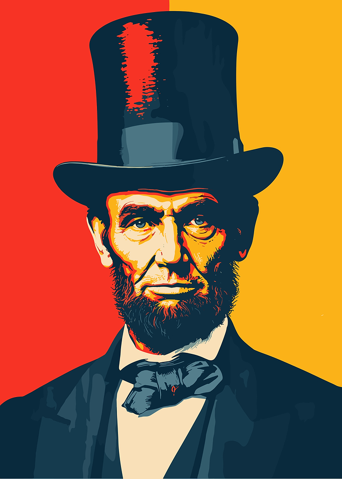 Abraham Lincoln Pop Art Portrait