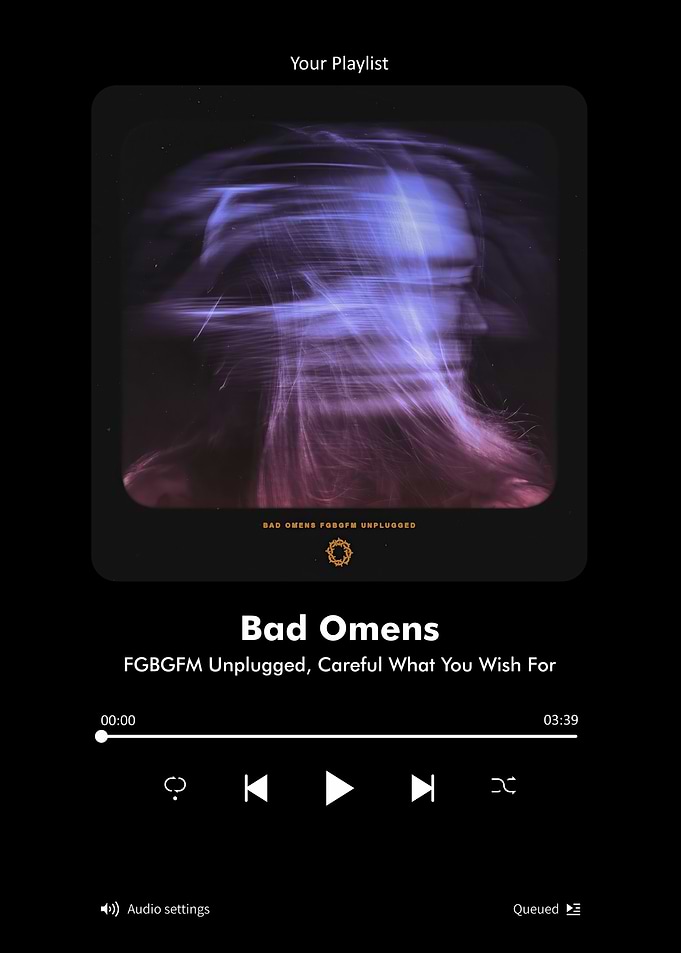 Bad Omens Music Player