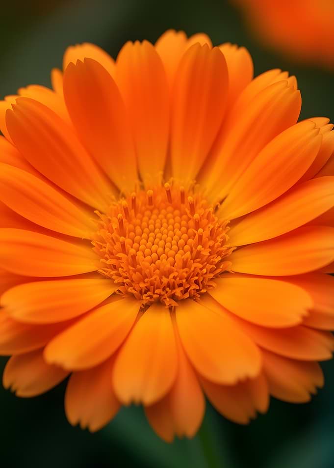 Close-up of an orange calendula flower