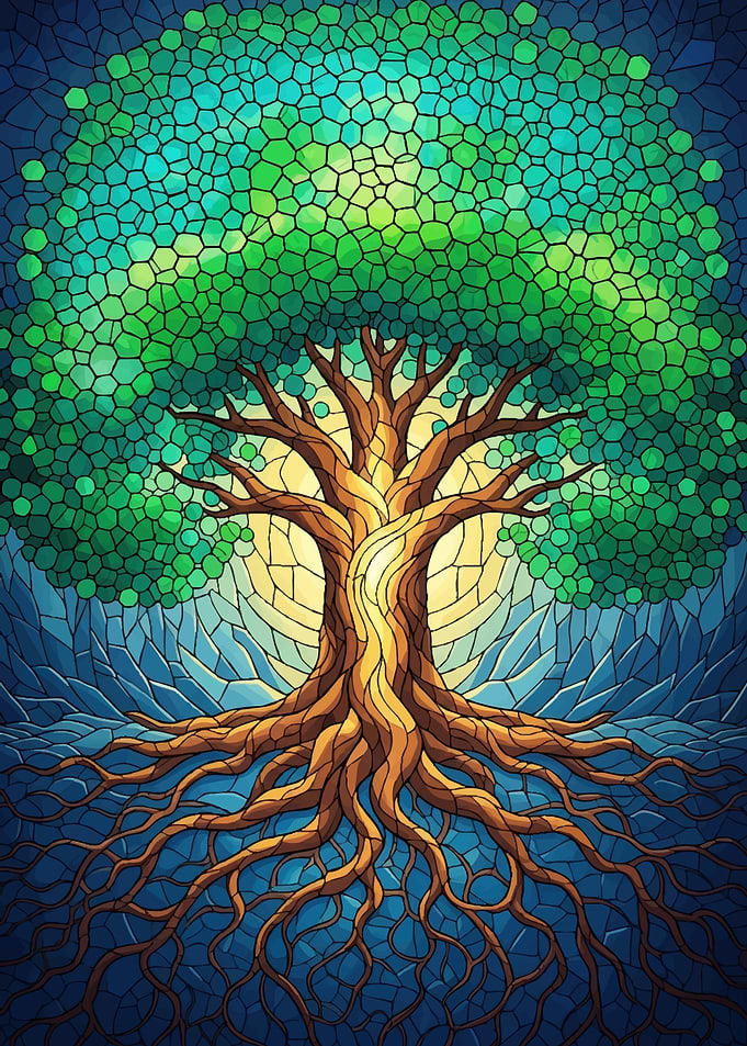 Stained Glass Tree of Life