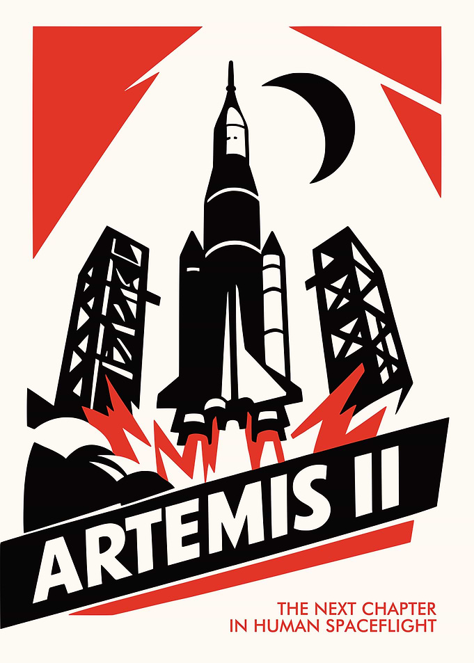 Artemis II Rocket Launch Poster