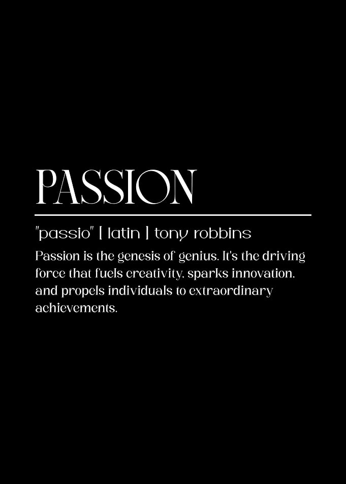 Passion Definition black background