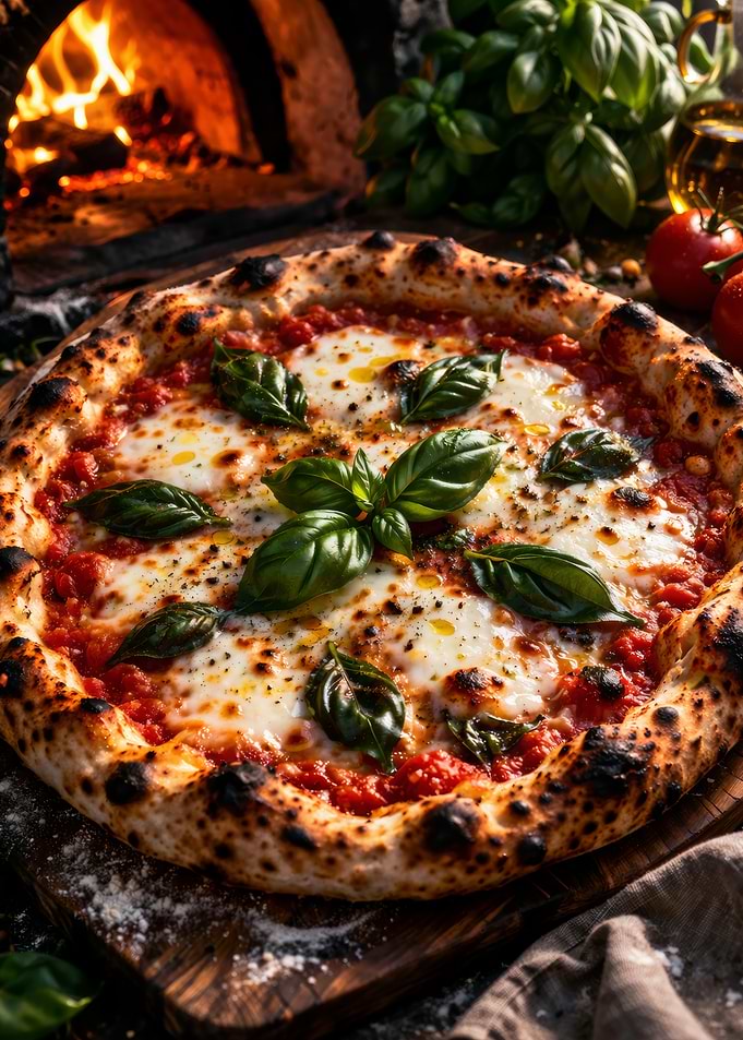 Neapolitan Pizza in Wood-Fired Oven
