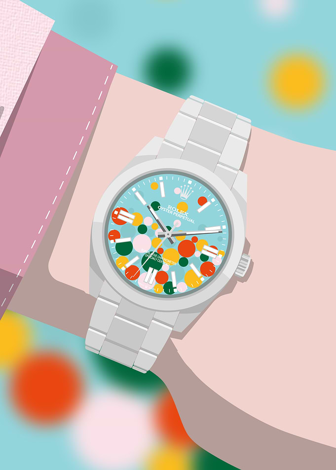Celebration Rolex Watch Wrist Shot