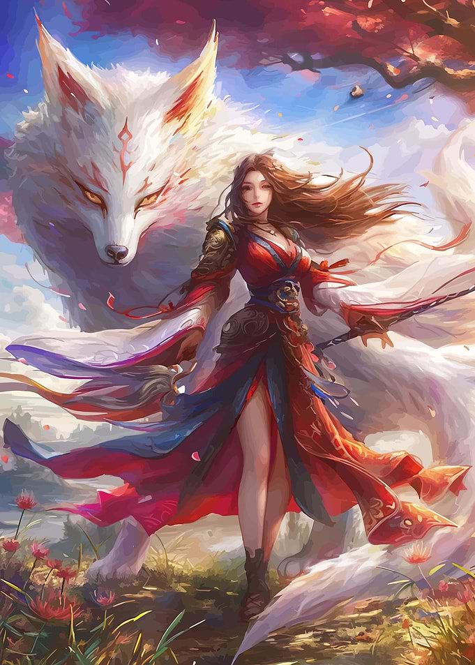 Fantasy Woman and Fox Spirit