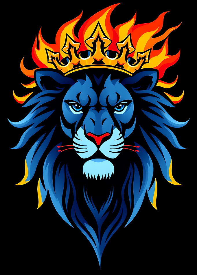 Lion King with Fiery Crown