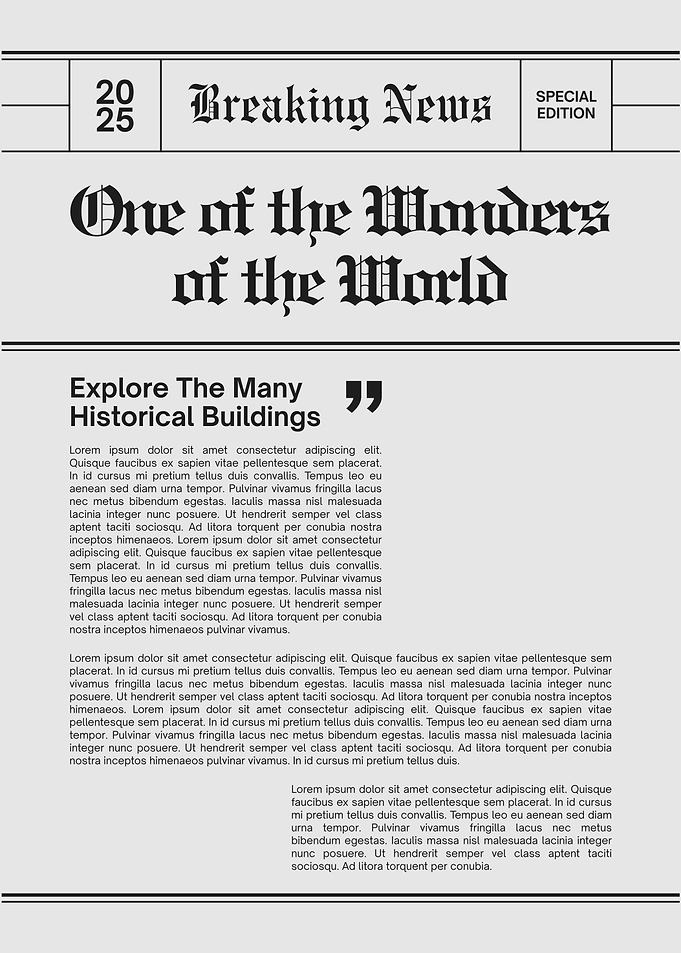 Breaking News: Wonders of the World