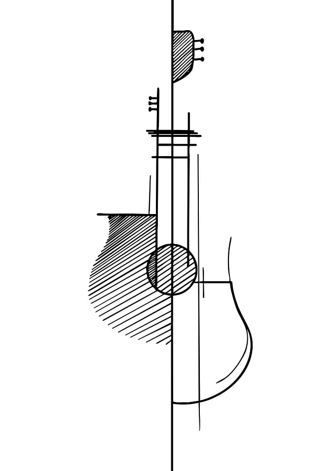 Abstract Guitar Illustration
