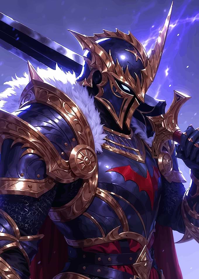 Dark Knight with Golden Armor